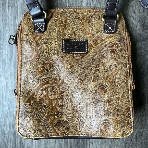 Relic Brown Leather Crossbody Bag - Picture 2 of 9